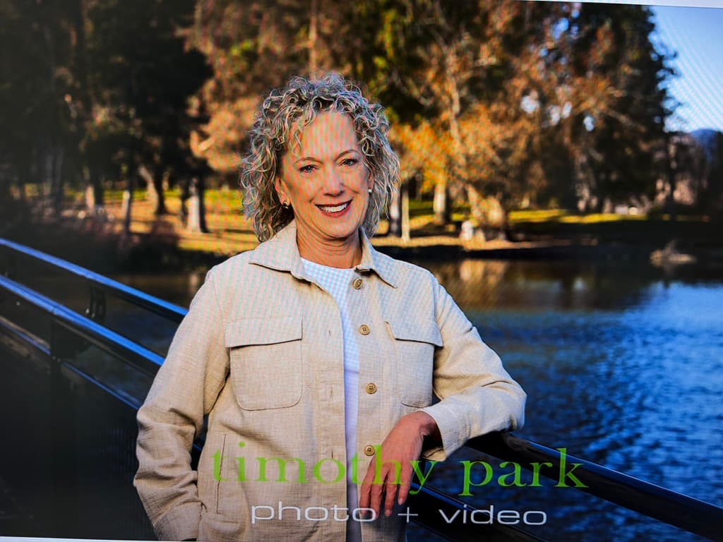 Mary Cook in an outdoor setting along the river in Oregon